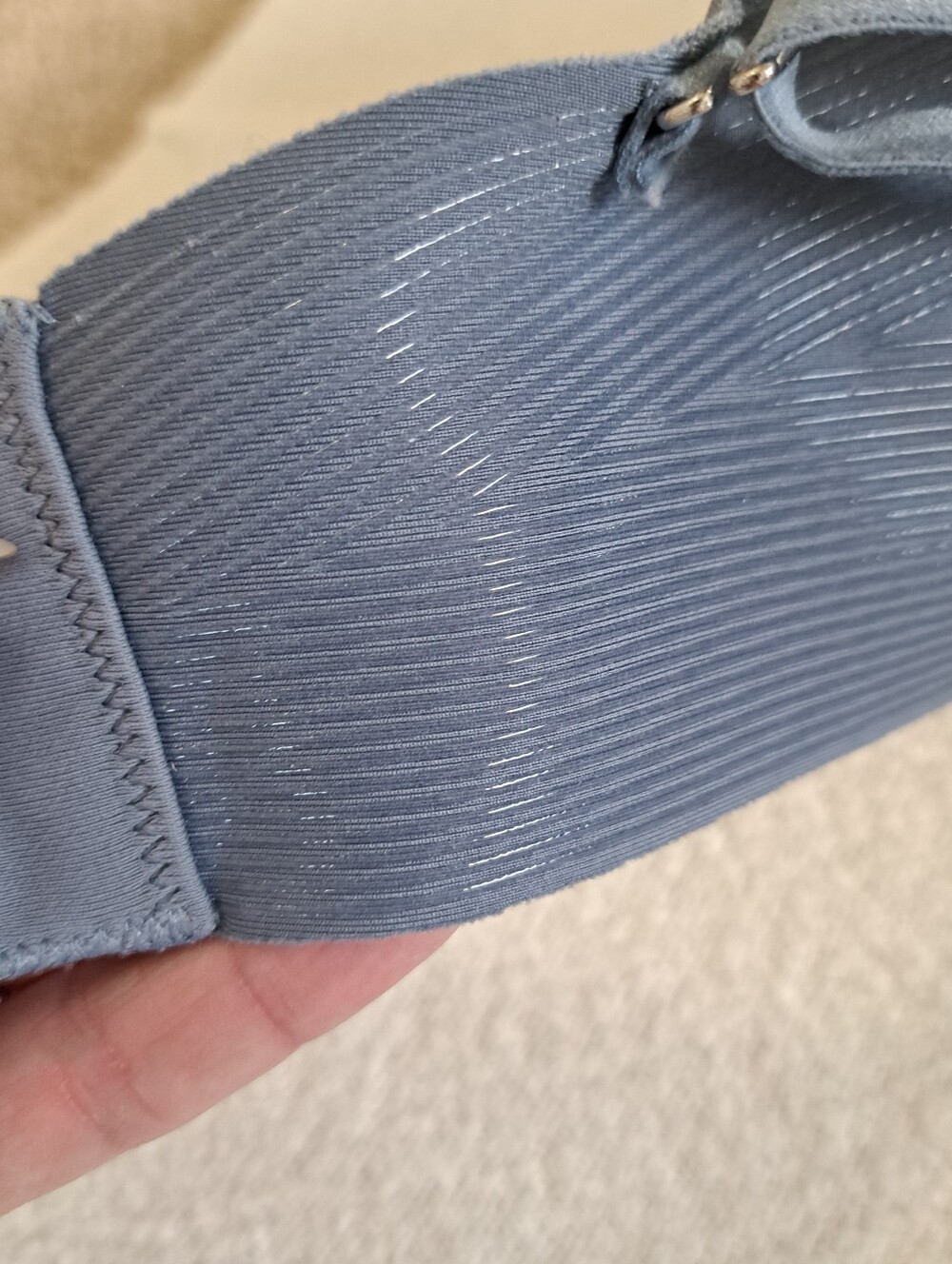 La Vie En Rose Lace Bra Womens Size 38D Blue Gray Adjustable Strapless Feminine - Picture 11 of 13
